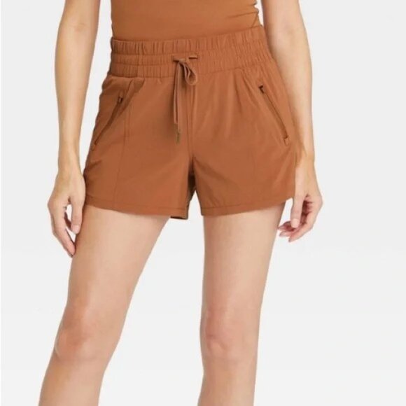 All in Motion High Rise Burnt Orange Shorts - Picture 1 of 5